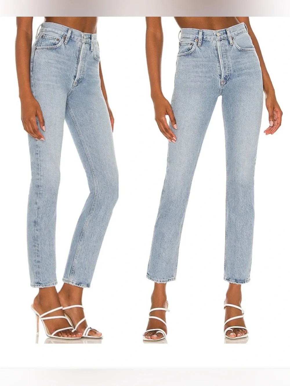 AGOLDE Riley High Rise Straight Crop Jeans in Dimension size 25